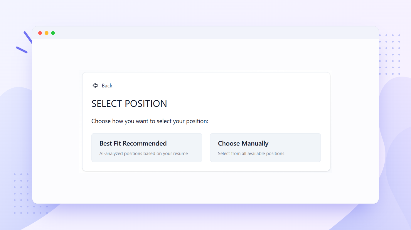 Practice with an available position